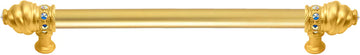 Caché 18'' cc with 5/8'' smooth center long pull with 16 rivoli Swarovski Aurore Boreale Crystals 5673-8AB