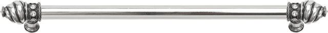 Caché 18'' cc with 5/8'' smooth center long pull with 16 rivoli Swarovski Clear Crystals in Chalice. 5673-9C