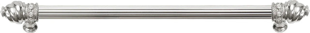 Caché 18'' cc with 5/8'' reeded center long pull with 16 rivoli Swarovski Clear Crystals in Platinum 5673R-24C