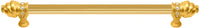 Caché 18'' cc with 5/8'' reeded center long pull with 16 rivoli Swarovski Clear Crystals in Gilded Mercury. 5673R-8C