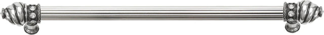 Caché 18'' cc with 5/8'' reeded center long pull with 16 rivoli Swarovski Clear Crystals in Chalice. 5673R-9C