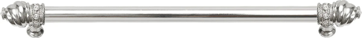 Caché 22'' cc with 5/8'' smooth center long pull with 16 rivoli Swarovski Clear Crystals in Platinum 5674-24C