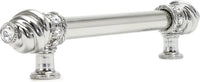 Cache Caché 22'' cc with 5/8'' smooth center long pull with 16 rivoli Swarovski Clear Crystals in Platinum 5674-24C