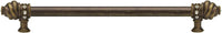 Caché 22'' cc with 5/8'' smooth center long pull with 16 rivoli Swarovski Clear Crystals in Antique Brass. 5674-3C
