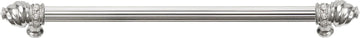 Caché 22'' cc with 5/8'' reeded center long pull with 16 rivoli Swarovski Clear Crystals in Platinum 5674R-24C