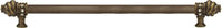 Caché 22'' cc with 5/8'' reeded center long pull with 16 rivoli Swarovski Clear Crystals in Antique Brass. 5674R-3C