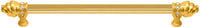 Caché 22'' cc with 5/8'' reeded center long pull with 16 rivoli Swarovski Clear Crystals in Gilded Mercury. 5674R-8C