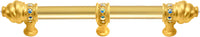Caché 6'' cc with 5/8'' smooth center long pull with 23 rivoli Swarovski Aurore Boreale Crystals with center brace 5675-8AB