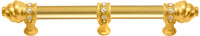 Caché 6'' cc with 5/8'' smooth center long pull & center brace with 16 rivoli Swarovski Clear Crystals in Gilded Mercury. 5675-8C