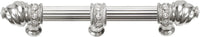 Caché 6'' cc with 5/8'' reeded center long pull & center brace with 16 rivoli Swarovski Clear Crystals in Platinum 5675R-24C