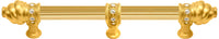 Caché 6'' cc with 5/8'' reeded center long pull & center brace with 16 rivoli Swarovski Clear Crystals in Gilded Mercury. 5675R-8C