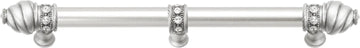 Caché 9'' cc with 5/8'' smooth center long pull & center brace with 16 rivoli Swarovski Clear Crystals in Satin 5676-11C