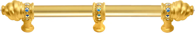 Caché 9'' cc with 5/8'' smooth center long pull with 23 rivoli Swarovski Aurore Boreale Crystals with center brace 5676-8AB