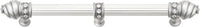 Caché 9'' cc with 5/8'' reeded center long pull & center brace with 16 rivoli Swarovski Clear Crystals in Satin 5676R-11C