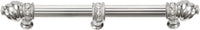 Caché 9'' cc with 5/8'' reeded center long pull & center brace with 16 rivoli Swarovski Clear Crystals in Platinum 5676R-24C