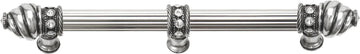 Caché 9'' cc with 5/8'' reeded center long pull & center brace with 16 rivoli Swarovski Clear Crystals in Chalice. 5676R-9C