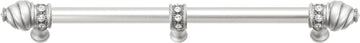 Caché 12'' cc with 5/8'' smooth center long pull & center brace with 16 rivoli Swarovski Clear Crystals in Satin 5677-11C