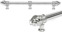 Caché 12'' cc with 5/8'' smooth center long pull & center brace with 16 rivoli Swarovski Clear Crystals in Platinum 5677-24C