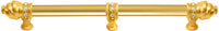 Caché 12'' cc with 5/8'' smooth center long pull & center brace with 16 rivoli Swarovski Clear Crystals in Gilded Mercury. 5677-8C