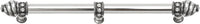 Caché 12'' cc with 5/8'' smooth center long pull & center brace with 16 rivoli Swarovski Clear Crystals in Chalice. 5677-9C