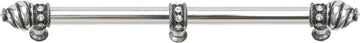 Caché 12'' cc with 5/8'' smooth center long pull & center brace with 16 rivoli Swarovski Clear Crystals in Chalice. 5677-9C