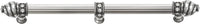 Caché 12'' cc with 5/8'' reeded center long pull & center brace with 16 rivoli Swarovski Clear Crystals in Chalice. 5677R-9C