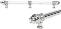 Caché 18'' cc with 5/8'' smooth center long pull & center brace with 16 rivoli Swarovski Clear Crystals in Platinum 5678-24C