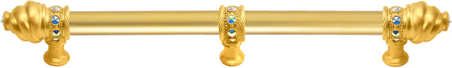 Caché 18'' cc with 5/8'' smooth center long pull with 23 rivoli Swarovski Aurore Boreale Crystals with center brace 5678-8AB