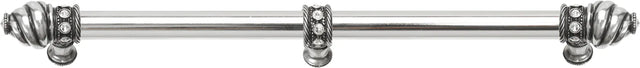 Caché 18'' cc with 5/8'' smooth center long pull & center brace with 16 rivoli Swarovski Clear Crystals in Chalice. 5678-9C