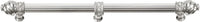 Caché 18'' cc with 5/8'' reeded center long pull & center brace with 16 rivoli Swarovski Clear Crystals in Platinum 5678R-24C
