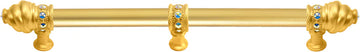 Caché 22'' cc with 5/8'' smooth center long pull with 23 rivoli Swarovski Aurore Boreale Crystals with center brace 5679-8AB
