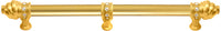 Caché 22'' cc with 5/8'' smooth center long pull & center brace with 16 rivoli Swarovski Clear Crystals in Gilded Mercury. 5679-8C