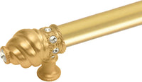 Cache Caché 22'' cc with 5/8'' smooth center long pull & center brace with 16 rivoli Swarovski Clear Crystals in Gilded Mercury. 5679-8C