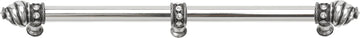 Caché 22'' cc with 5/8'' smooth center long pull & center brace with 16 rivoli Swarovski Clear Crystals in Chalice. 5679-9C