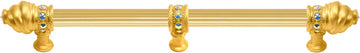 Caché 22'' cc with 5/8'' reeded center long pull with 23 rivoli Swarovski Aurore Boreale Crystals with center brace 5679R-8AB