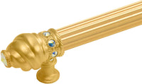 Cache Caché 22'' cc with 5/8'' reeded center long pull with 23 rivoli Swarovski Aurore Boreale Crystals with center brace 5679R-8AB