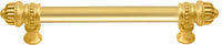 Cricket Cage 6'' cc with 5/8'' smooth center long pull large finial in Gilded Mercury. 5680-8