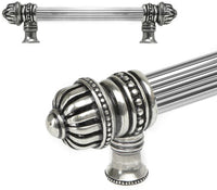 Cricket Cage 6'' cc with 5/8'' reeded center long pull large finial in Chalice. 5680R-9
