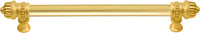 Cricket Cage 9'' cc with 5/8'' smooth center long pull large finial in Gilded Mercury. 5681-8