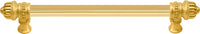Cricket Cage 9'' cc with 5/8'' reeded center long pull large finial in Gilded Mercury. 5681R-8