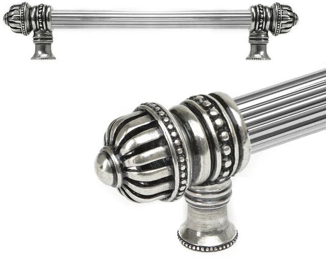 Cricket Cage 9'' cc with 5/8'' reeded center long pull large finial in Chalice. 5681R-9