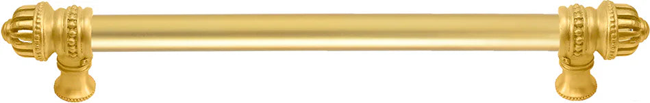 Cricket Cage 12'' cc with 5/8'' smooth center long pull large finial in Gilded Mercury. 5682-8