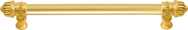 Cricket Cage 12'' cc with 5/8'' smooth center long pull large finial in Gilded Mercury. 5682-8