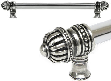 Cricket Cage 12'' cc with 5/8'' smooth center long pull large finial in Chalice. 5682-9