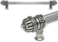 Cricket Cage 12'' cc with 5/8'' reeded center long pull large finial in Chalice. 5682R-9