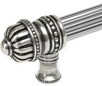 Cricket Cage 12'' cc with 5/8'' reeded center long pull large finial in Chalice. 5682R-9