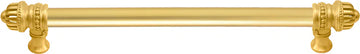 Cricket Cage 18'' cc with 5/8'' smooth center long pull large finial in Gilded Mercury. 5683-8