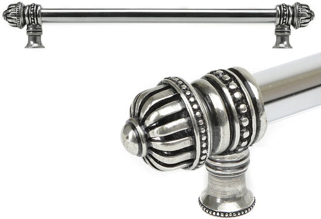 Cricket Cage 18'' cc with 5/8'' smooth center long pull large finial in Chalice. 5683-9