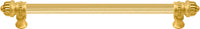 Cricket Cage 18'' cc with 5/8'' reeded center long pull large finial in Gilded Mercury. 5683R-8
