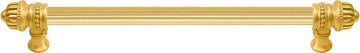 Cricket Cage 18'' cc with 5/8'' reeded center long pull large finial in Gilded Mercury. 5683R-8
